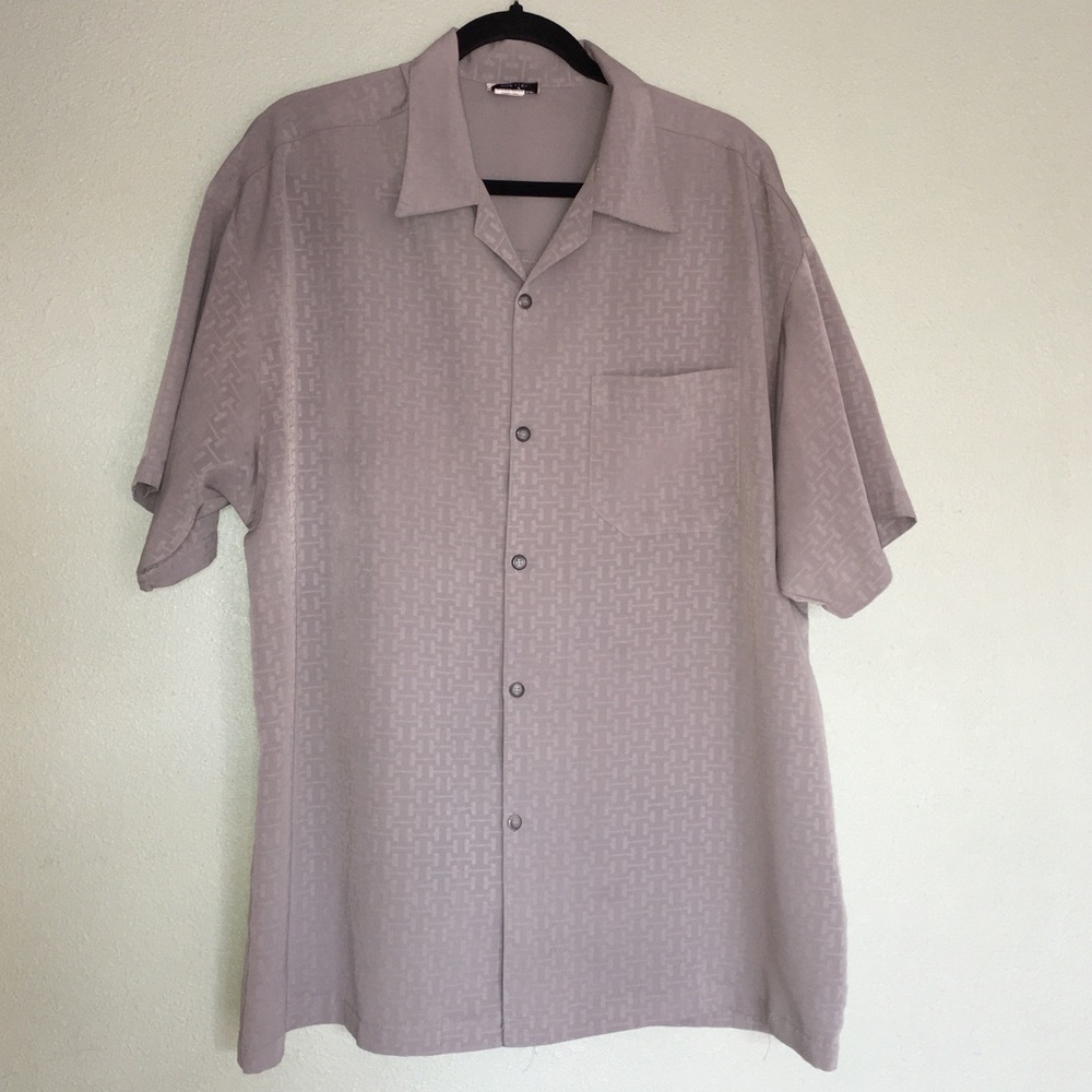 VTG 90s Saga Shirt Sz XL Grey Button Up Collared